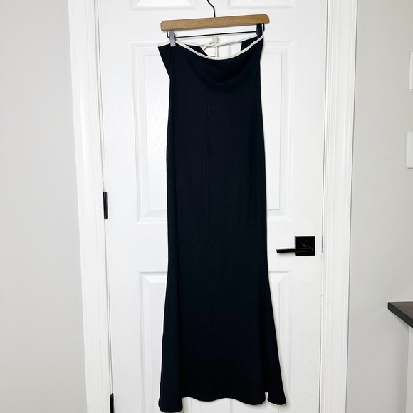 Black‎ Strapless Maxi Dress Evening Party Cocktail Gown Formal - Picture 4 of 7